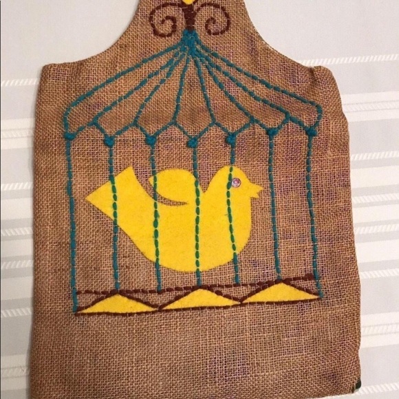 Handbags - VINTAGE HOMESPUN POTATO SACK BAG TOTE TABLET BROWN YELLOW. FALL